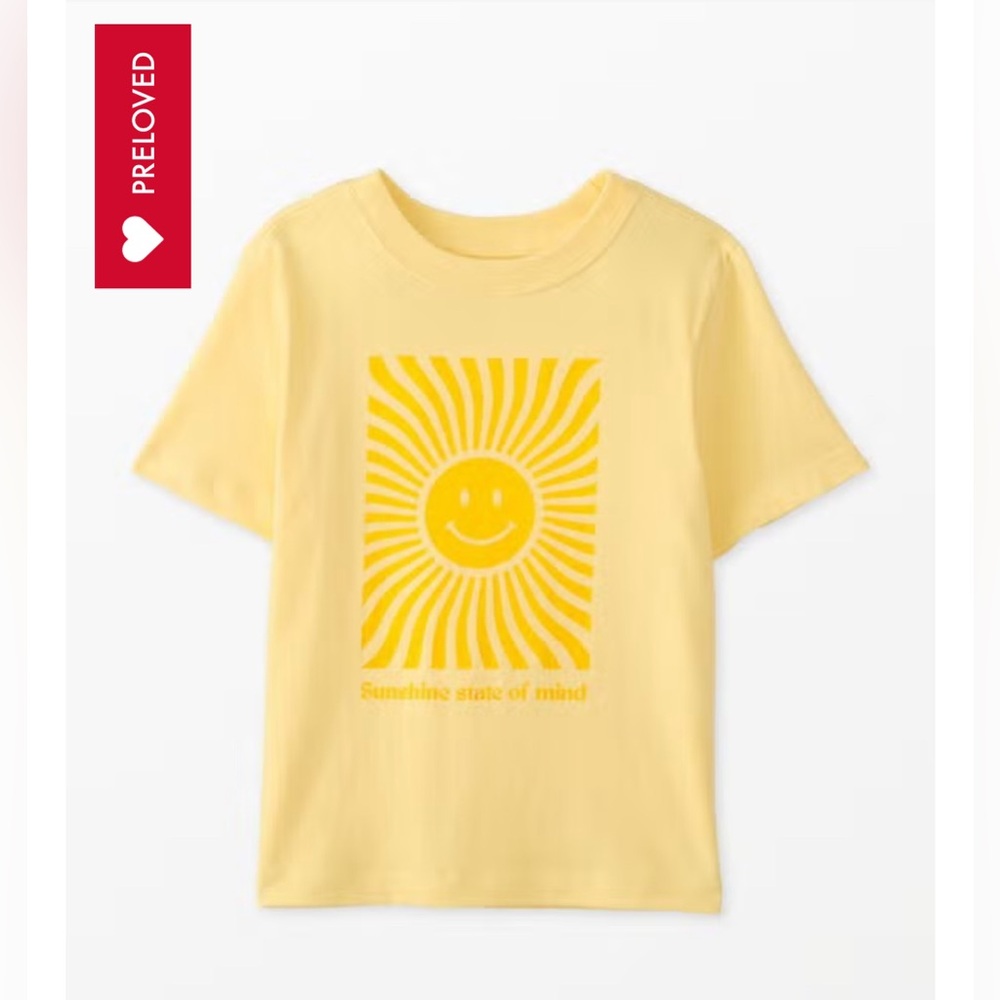 Hanna Andersson Yellow Short Sleeve Kids Tee Shirt - Sunshine State of Mind